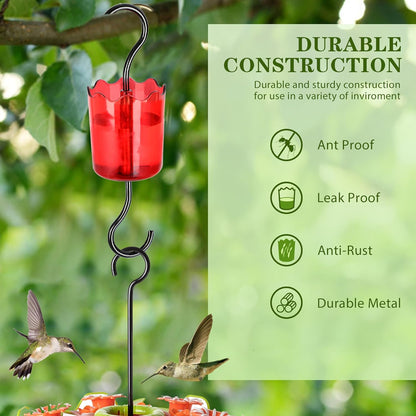 2pcs Ant Moat for Hummingbird Ant Guard - Hummingbird Feeder Accessory Hooks with Brushes
