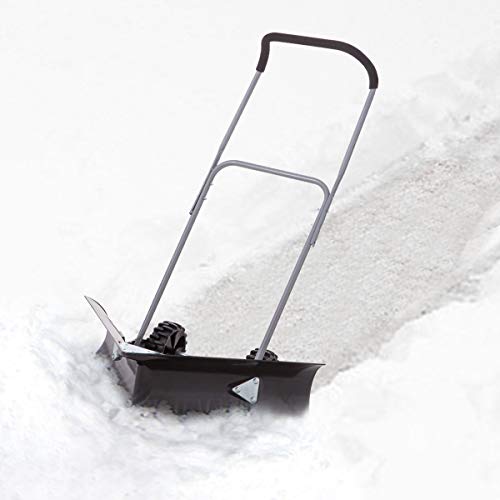 Dual Angle Rolling Snow Pusher with 6" Wheels