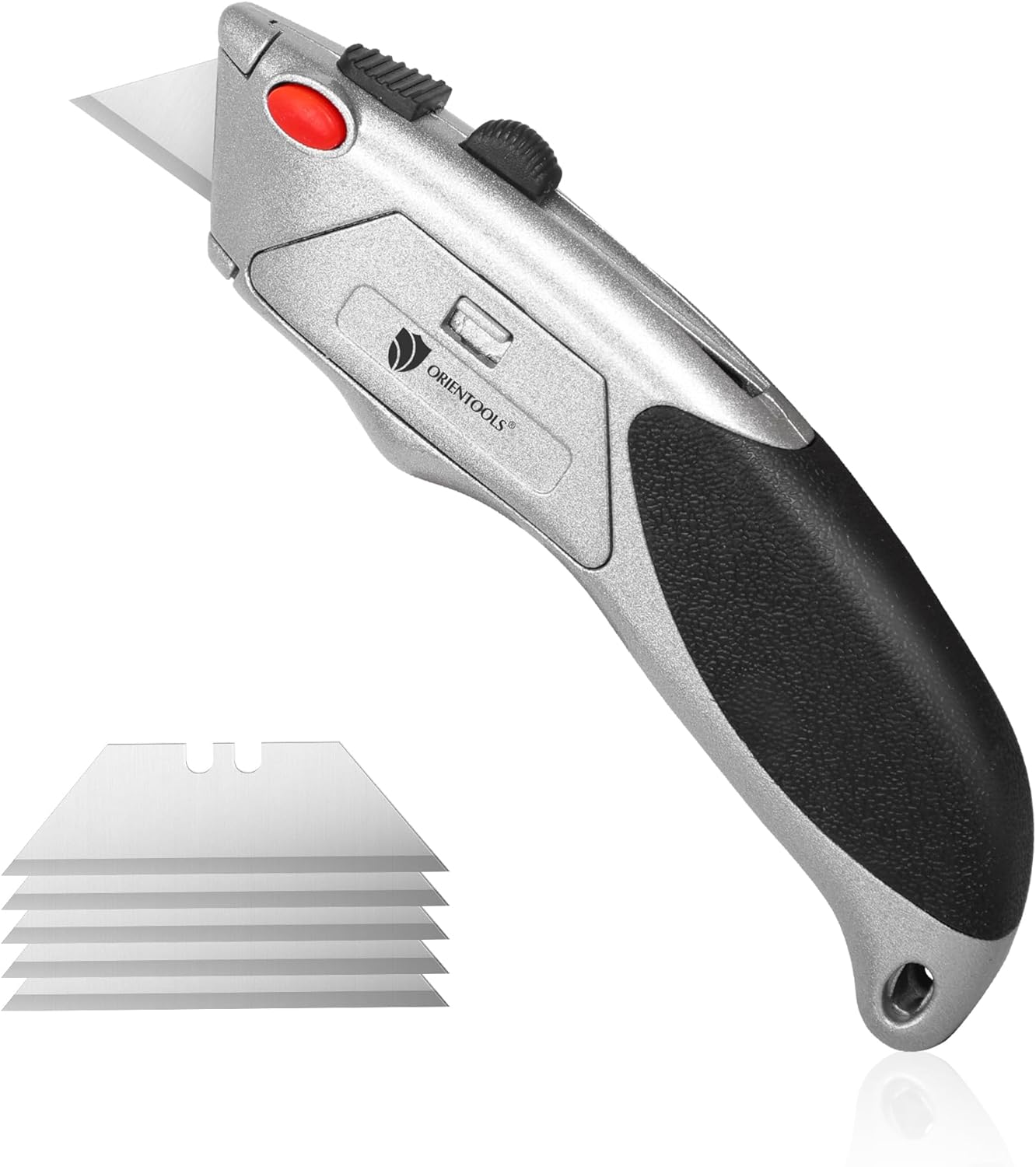 Utility Knife Auto-Load Box Cutter Heavy Duty Retractable 3 Position with 6 Blades  (1-Pack)