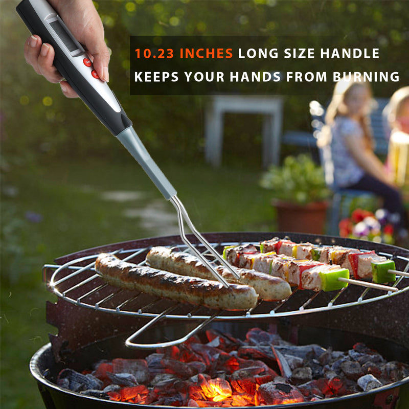 Meat Thermometer Fork BBQ Fork with Thermometer Digital BBQ Fork