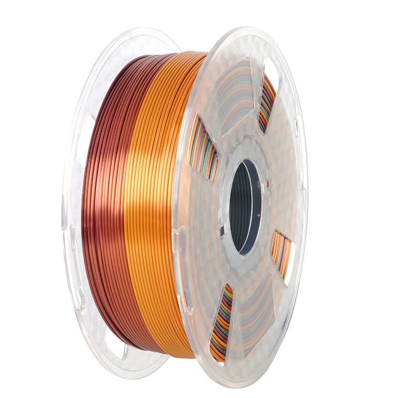 ORIENTOOLS PLA Silk 3D Printer Filament 1.75mm, Rainbow Multi Color Gradient, Dimensional Accuracy +/- 0.05 mm, 1kg Spool (2.2lbs), Fit Most FDM Printer