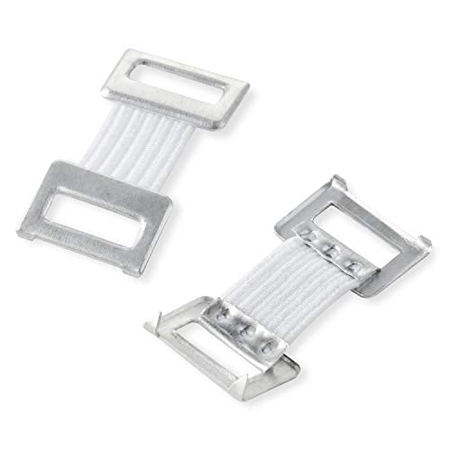 Metal Elastic Bandage Clips, White (50 Clips)