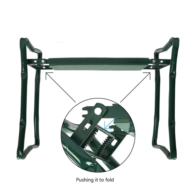 Foldable Garden Kneeler Seat with Kneeling Pad for Gardening