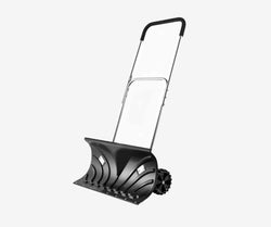 Heavy Duty Snow Shovel, Rolling Adjustable Snow Pusher with 6" Wheels #H660 UPC743447976612