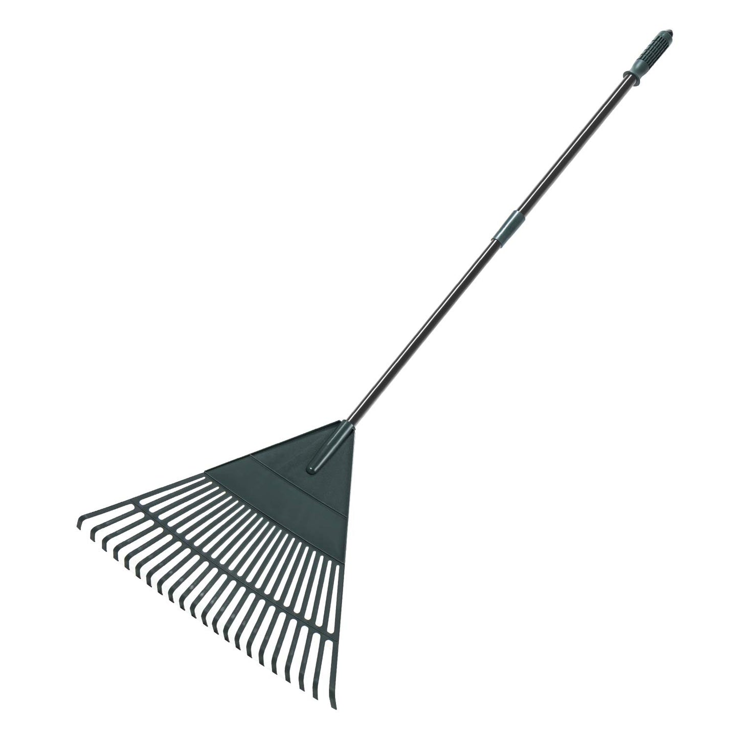 Garden Rake with Adjustable Extendable Steel Tube 42 to 60 Inches with 22 Tines