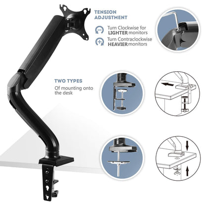 Desk Mount Stand for 10"-32" Computer Monitor
