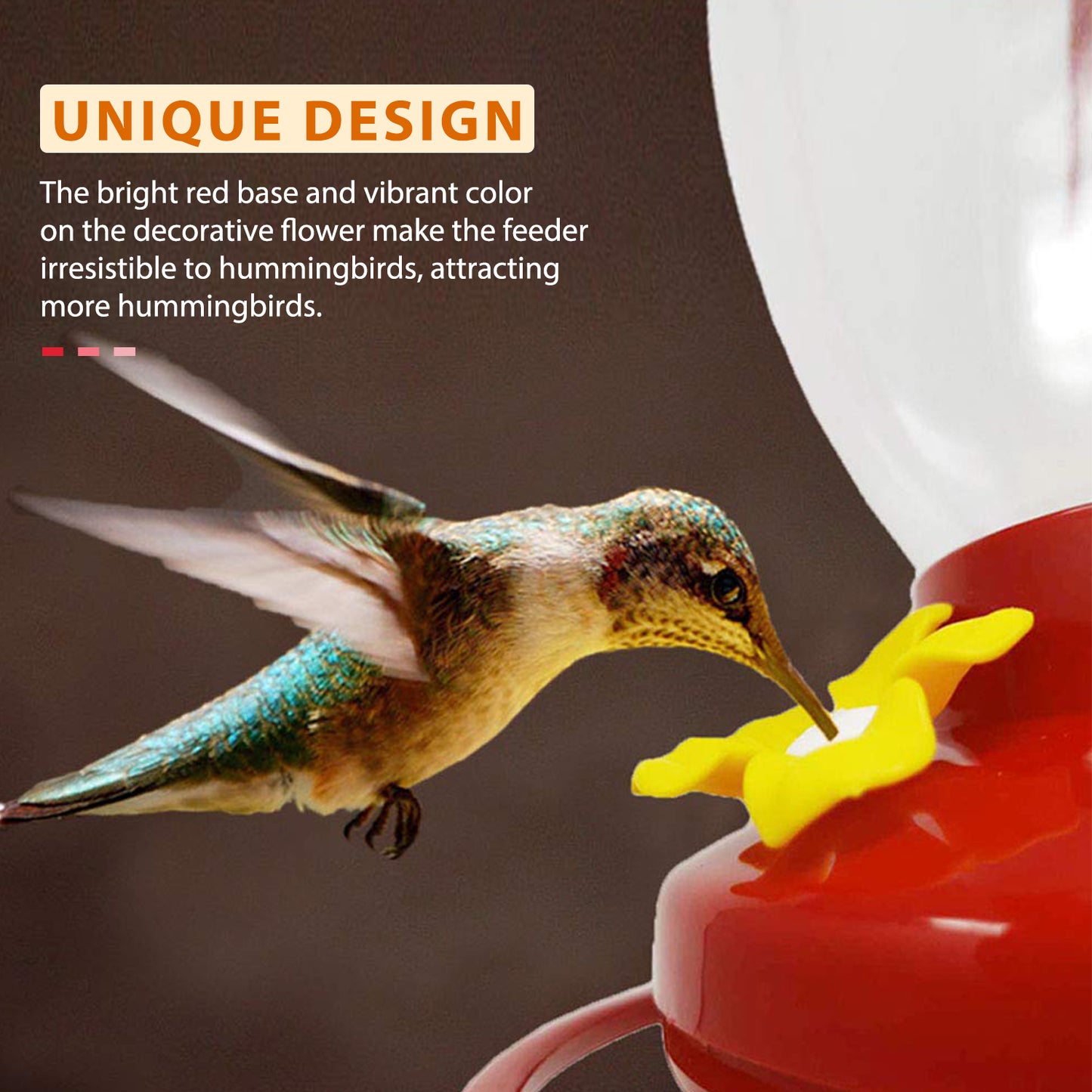 Hummingbirds Feeders for Outdoors with 4 Feeding Stations